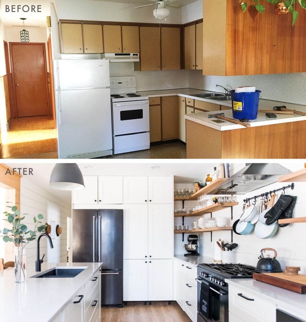 Kitchen remodeling before after