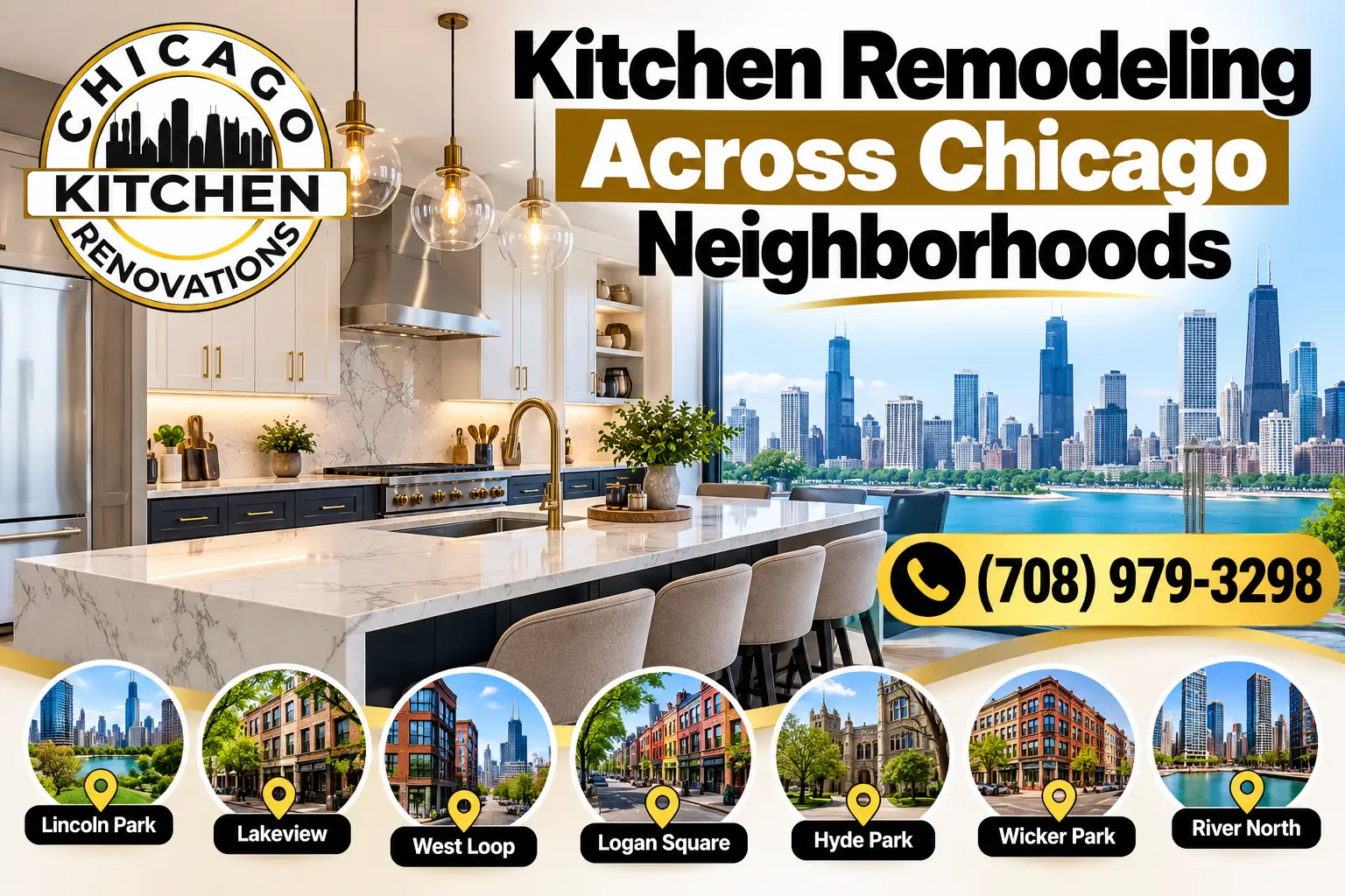 Kitchen remodeling across Chicago neighborhoods by Chicago Kitchen Renovations